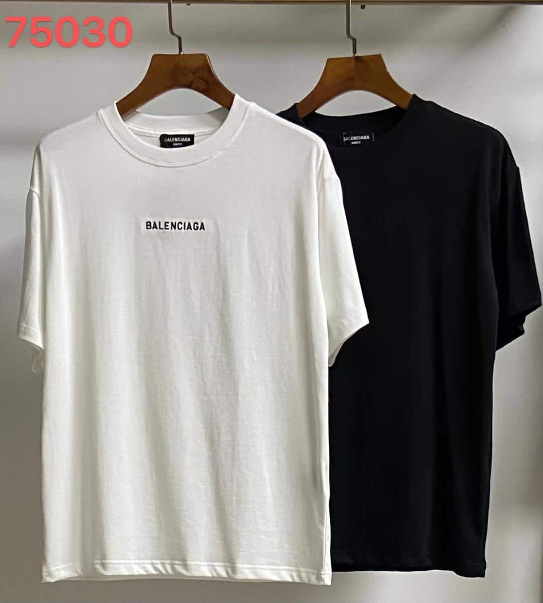 短袖, T恤 - 特BALENCIAGA巴黎世家2023TRASHED MESH男士刺繡寬松版型T恤