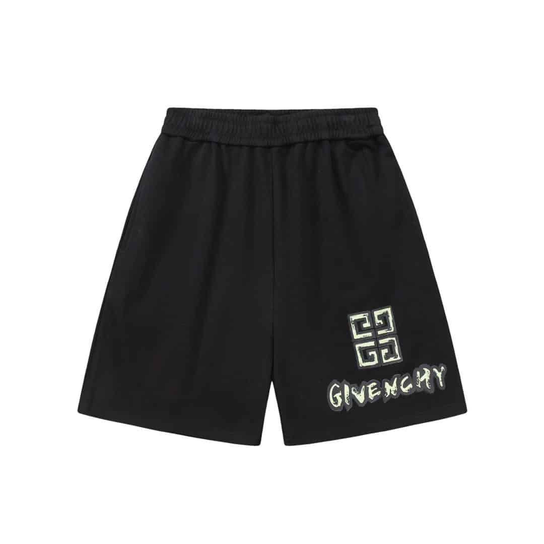 長褲, 襯衫, 衛褲, 短褲, 短袖, T恤 - FG S018 Givenchy 紀梵希23SS高品質毛圈夜光短褲 典元素融合設計 效果立體 夜光logo