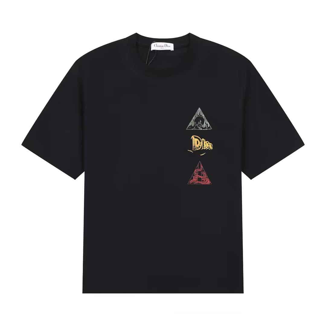 長褲, 長袖, 襯衫, 衛褲, 短褲, 短袖, 夾克, T恤 - 8852# Dior 迪奧 2023SS 春夏新款 太空主題數碼白墨直噴 胸前左側和背部飾以彩色Ast