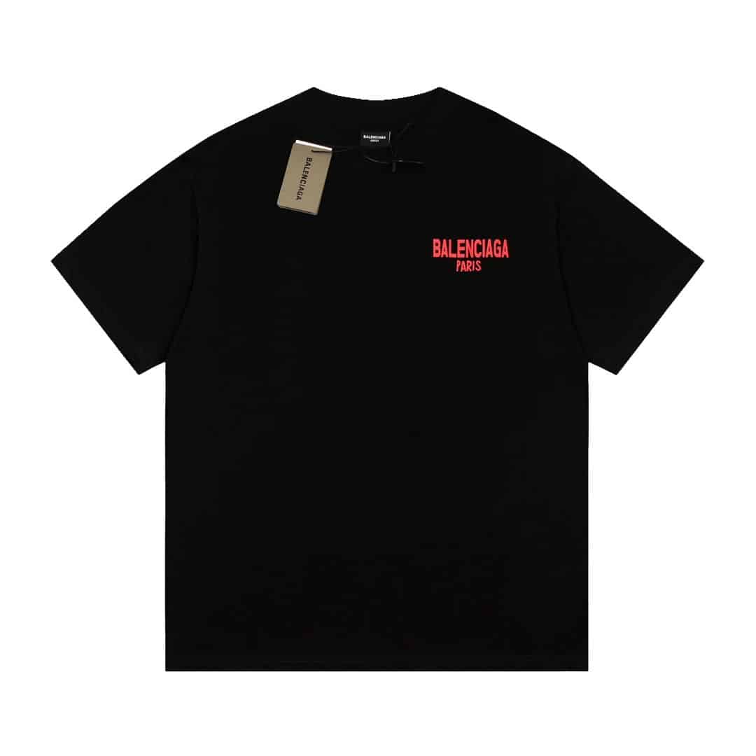 長褲, 長袖, 襯衫, 衛褲, 短褲, 短袖, 夾克, T恤 - 2561# 高品質 Balenciga 巴黎世家2023SS 網頁字母logo短袖 前後印花圖案 純棉