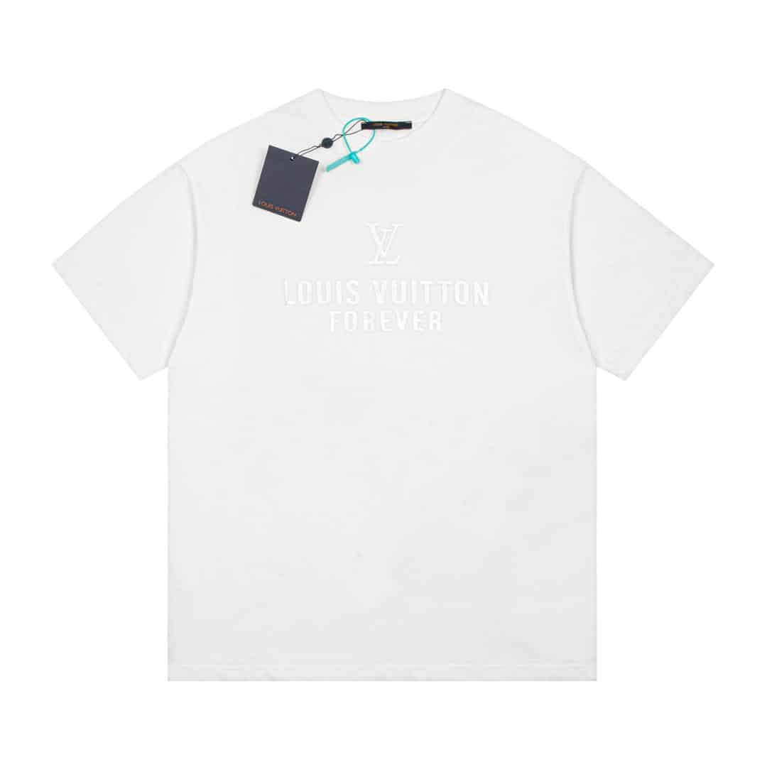 長褲, 長袖, 襯衫, 衛褲, 短褲, 短袖, 夾克, T恤 - 2558# 好品質 1V 路易 膠印燙印字母短袖T恤 以品牌標志性的元素做為設計特色 三標齊全 還原一