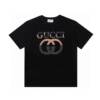 長褲, 長袖, 襯衫, 衛褲, 短褲, 短袖, 夾克, T恤 - JS K49# Gucci 古馳限定款雙G銀條水漿印花休閒短袖T恤 詳情 頂級復刻版本 顏色 杏色