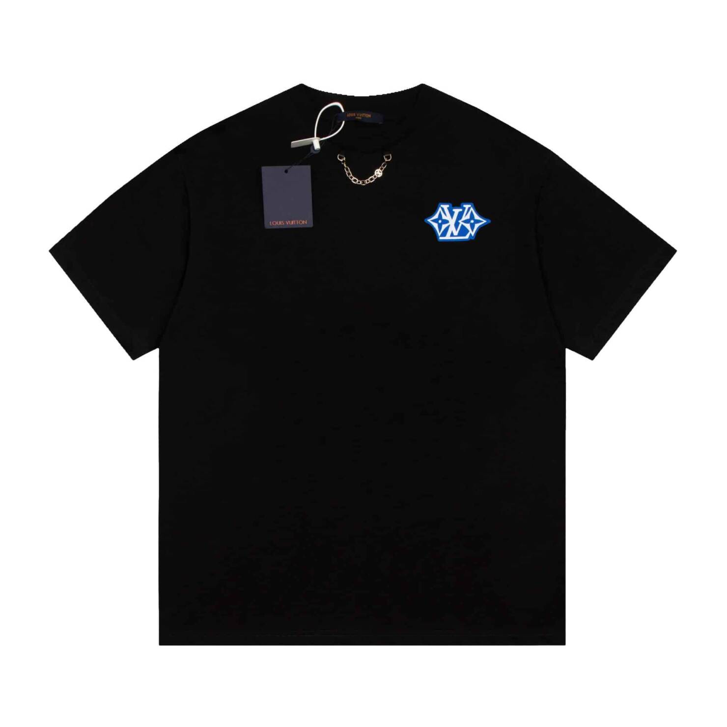 短袖, T恤 - 2569# 高品質 LV 路易威登23ss Resort 夏日限定系列 鏈條刺繡短袖 最新夏日 log
