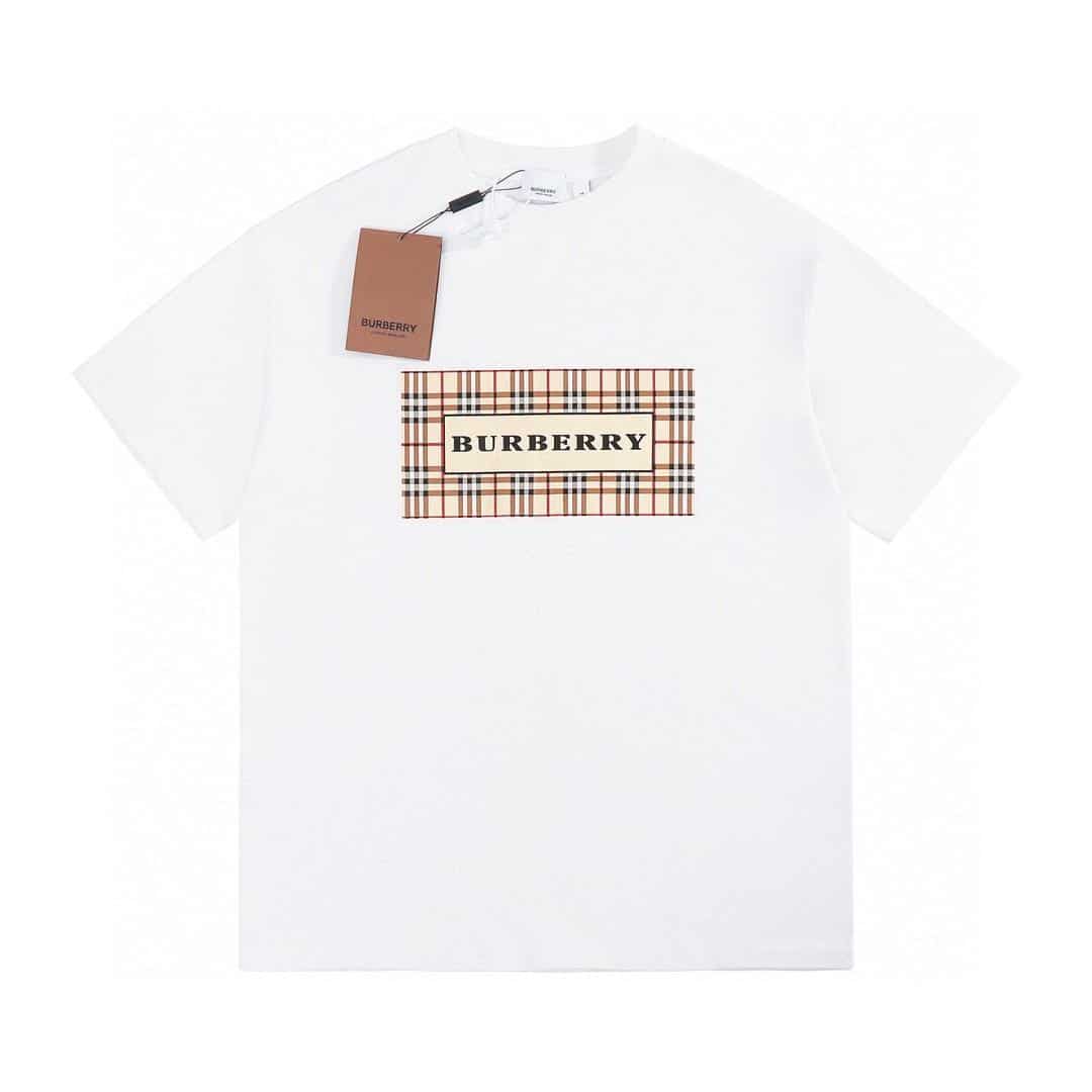 長褲, 襯衫, 衛褲, 衛衣, 短褲, 短袖, T恤 - JS K79# BURBERRY 巴寶莉BBR經典限定胸口格子LOGO短袖 面料為260g40支雙紗雙股雙