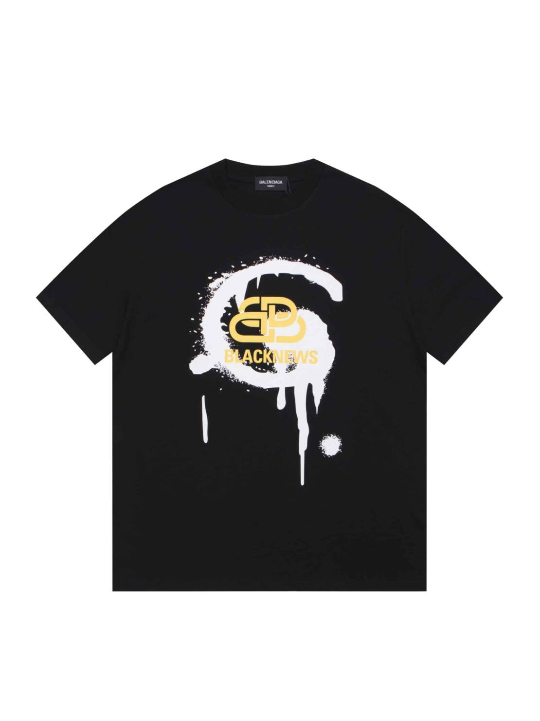 長褲, 長袖, 襯衫, 衛褲, 衛衣, 羽絨服, 短褲, 短袖, 夾克, T恤 - FG Balenciag 巴黎世家 2023ss前後字母標識搭配鎖扣T恤 採用260g雙紗面料 新款鎖扣 膠