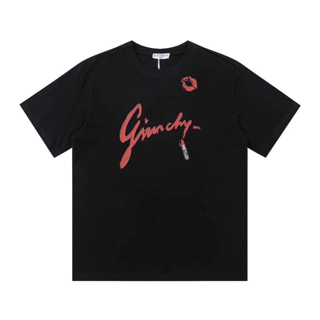 長褲, 長袖, 襯衫, 衛褲, 衛衣, 羽絨服, 短褲, 短袖, 夾克, T恤 - FG givenchy 紀梵希2023 logo印花短袖t恤 高版本 超級標志性品牌logo印花圖案 原版印