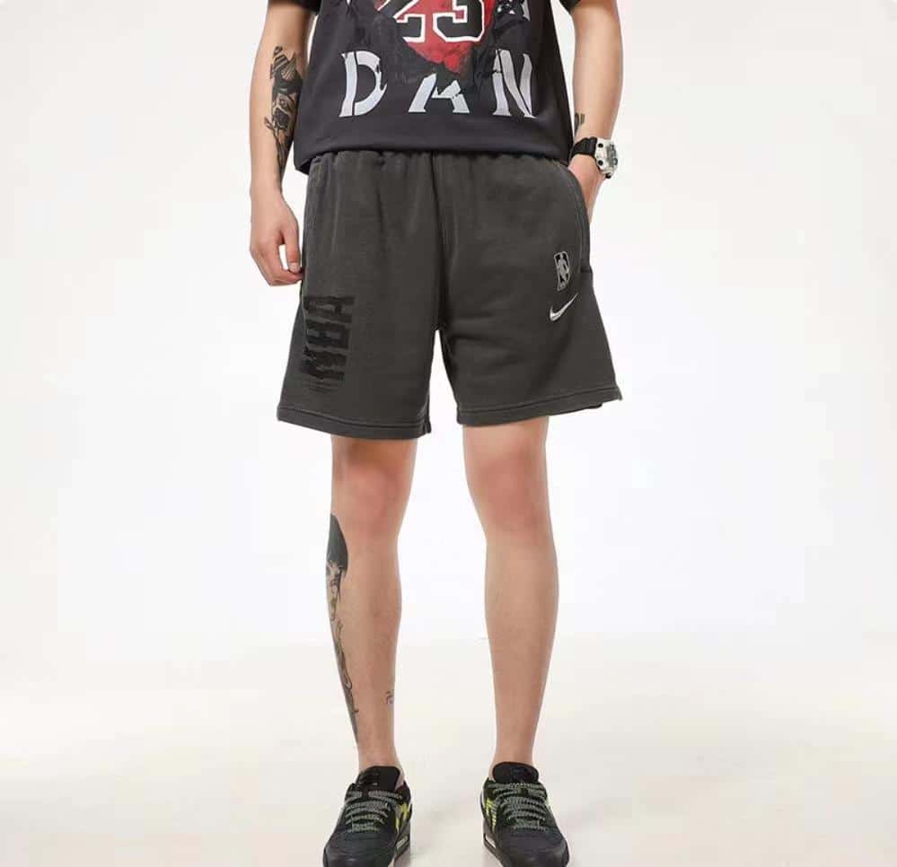 長褲, 長袖, 襯衫, 衛褲, 衛衣, 羽絨服, 短褲, 短袖, 夾克, T恤 - 耐克 Nike 夏季重磅潮流純棉刺繡大毛圈抽繩字母衛褲五分褲 熱銷榜單  耐克這期夏季