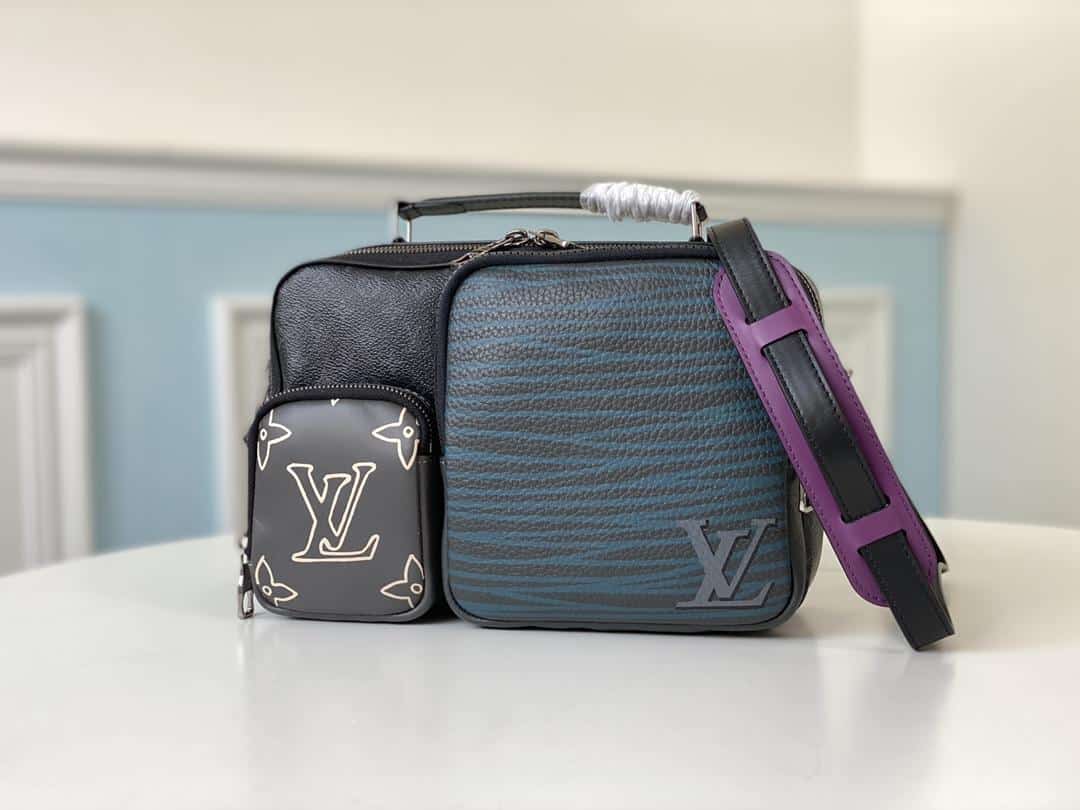 M45457, LOUIS VUITTON Multipocket - LOUIS VUITTON Multipocket 多口袋郵差包 單肩包 黑色