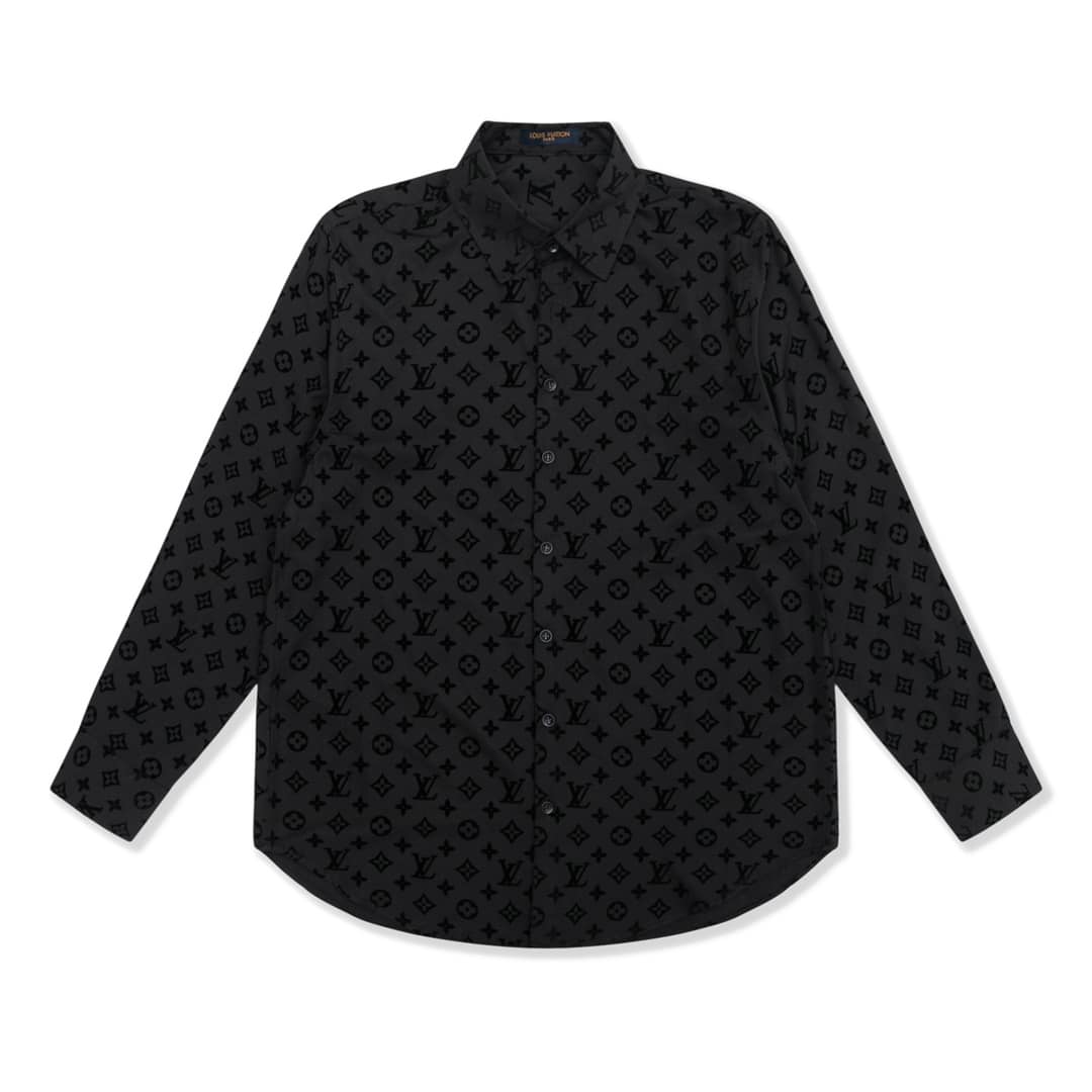 長袖, 襯衫, 短褲, 短袖, 夾克 - FG Louis Vuitton 路易威登 21FW滿印植絨LOGO長袖襯衫 採用高支超高密平紋底部定染偏