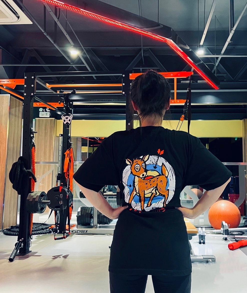 短袖, T恤 - C3 S014 Sureme 22SS Deer Tee小鹿箭靶螺旋射箭動物卡通圓領短袖T恤男女 顏色黑