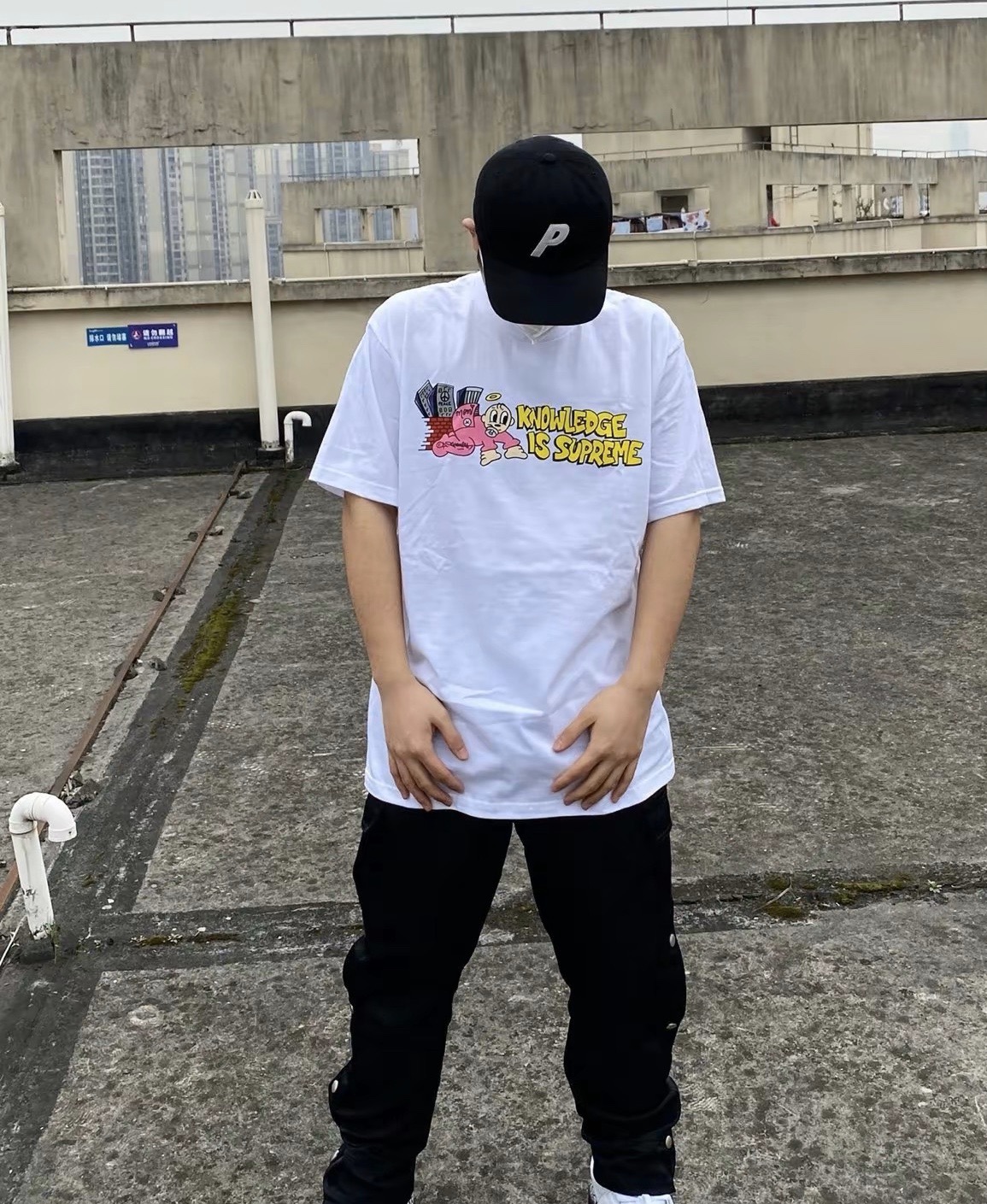 短袖, T恤 - C3 S012 Sureme 22SS Knowledge Tee卡通嬰兒標語短袖 顏色黑色 白色 碼數