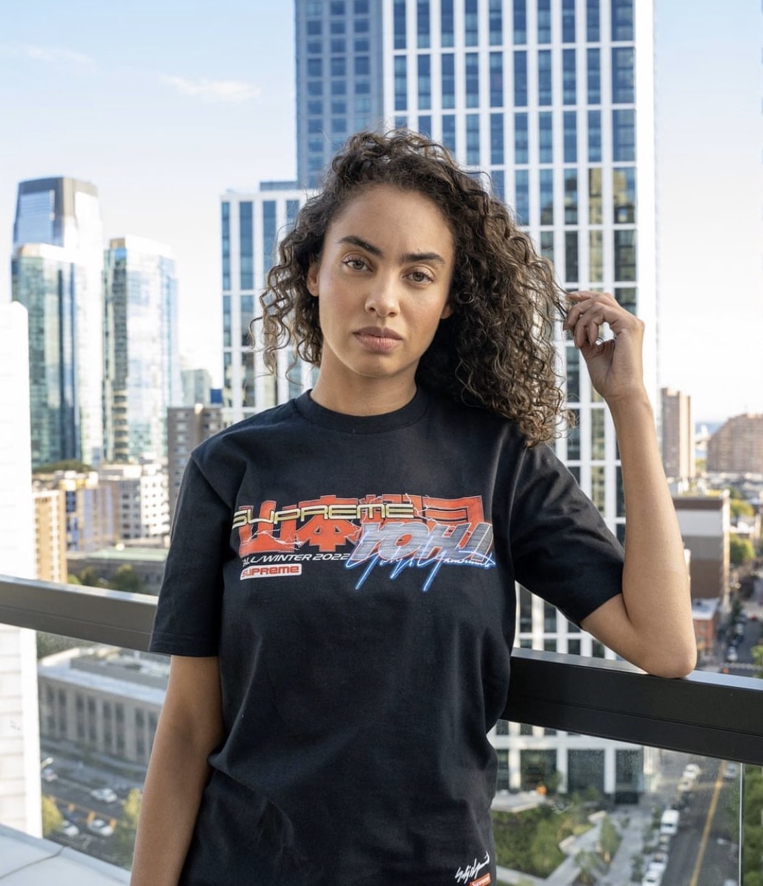 短袖, T恤 - C3 S003 Sureme X Yohji Yamamoto 22FW TEE 山本耀司字母短袖T恤男女