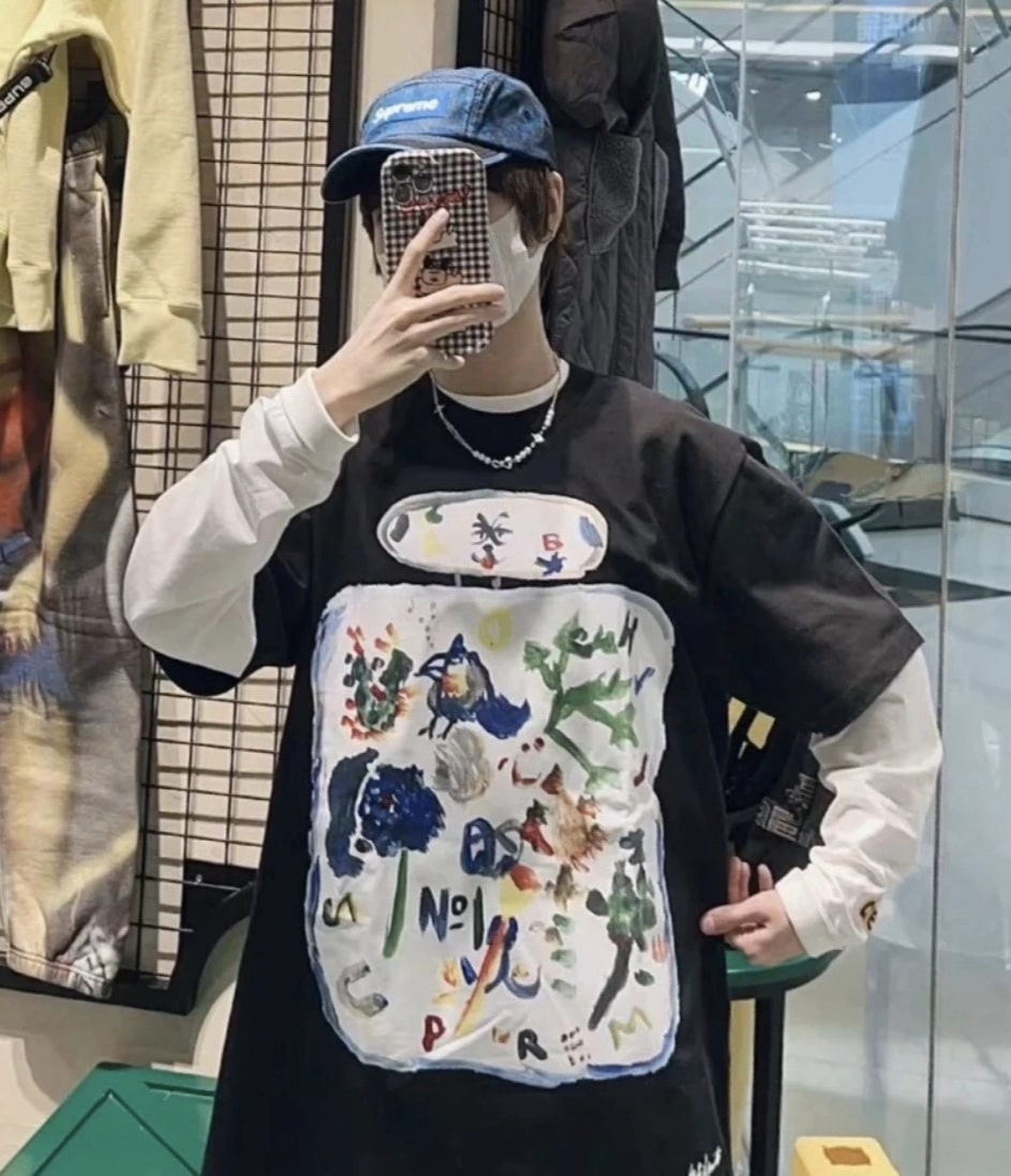 短袖, T恤 - C3 S001 Sureme 22FW Yohji aint Tee 山本耀司聯名 塗鴉短袖T恤 顏色