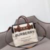 Burberry Pocket Bag, Burberry - Burberry 博柏利 Pocket Bag 口袋包托特包 微標圖形雙色帆布皮革可拆卸可調節肩帶 手提單肩斜挎包