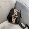 Burberry - Burberry博柏利 Logo經典條紋書包背包雙肩包男款 黑色