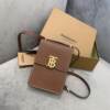 Burberry - Burberry博柏利 Monogram 專屬標誌時尚寬肩帶相機包斜挎包單肩包男款 黑色