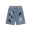 - KO KE927 市面唯一正確皮標版本 Chrome Hearts CH 克羅心 十字架刺繡做舊牛仔褲 頂