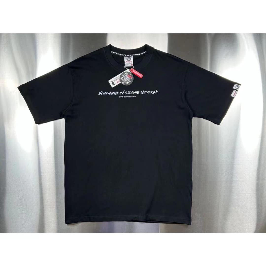 短袖, T恤 - OG007# Aae男裝春夏猿顏無性別印花迷彩圖案經典短袖T恤 顏色黑色 白色 淺棕色 尺碼S M