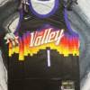 短褲 - 頂級刺繡版本 Nike NBA復古球衣背心SW球迷版 太陽隊布克1號球衣 面料+螺紋皆采