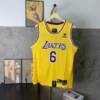 短褲 - 頂級刺繡版本 Nike NBA 洛杉磯湖人隊 詹姆斯6號球衣 白色 頂級刺繡版
