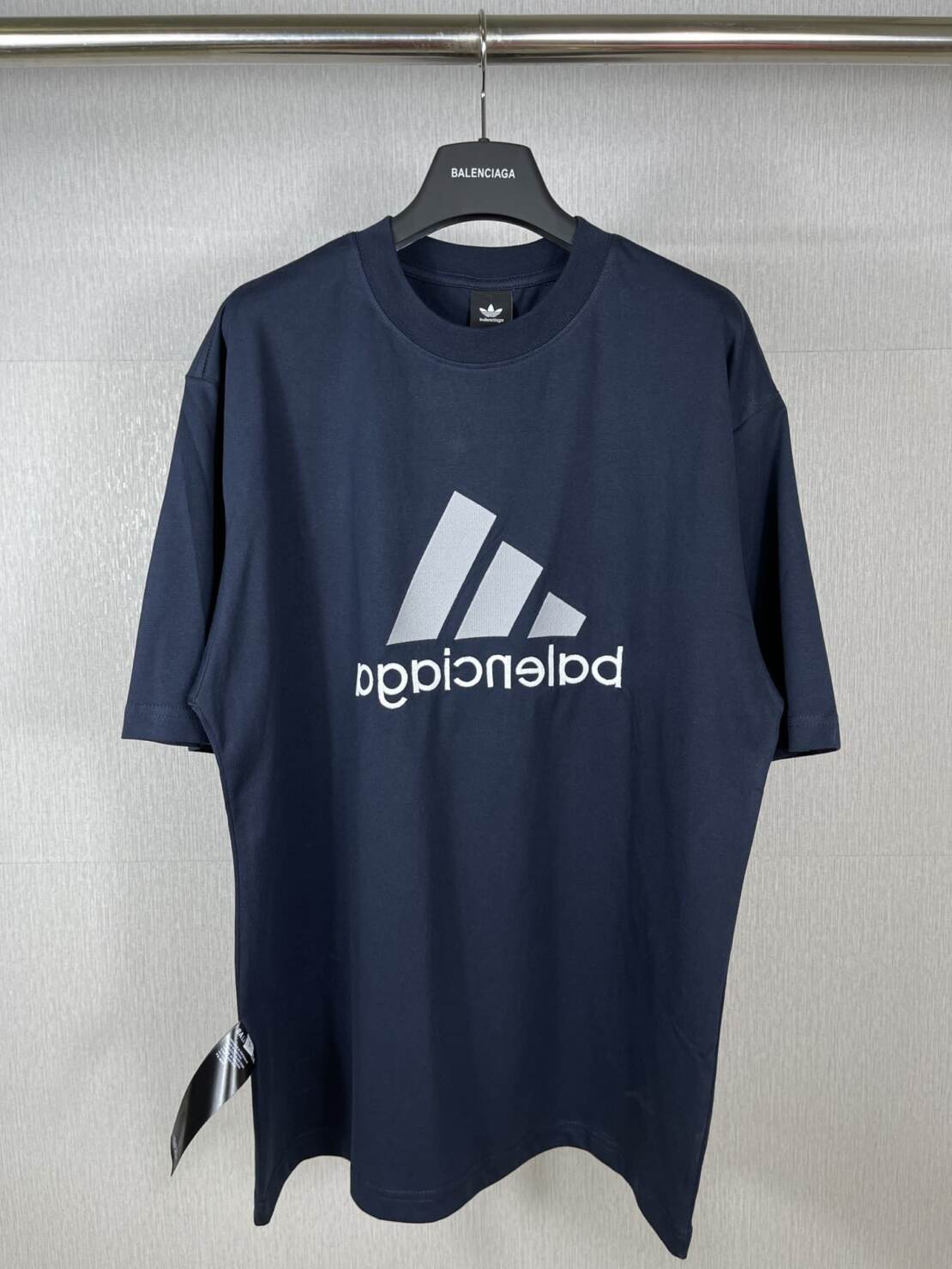 短袖, T恤 - XT3108實拍圖BALENCI*GA 巴黎聯名Adidas前面經典LOGO組合 雙面