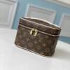 LOUIS VUITTON NEONOEMM - LOUIS VUITTON NEONOEMM 經典老花滿印塗層帆布拼牛皮飾邊水桶包手提斜挎單肩包 中號 女款棕色/焦糖色