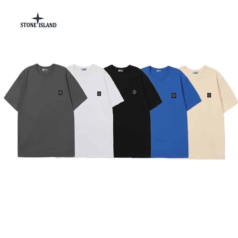 短袖, T恤 - HC808 顏色: 黑色 白色 杏色 水泥灰 克萊因藍 碼數: M L xl xxl 3xl Stone I