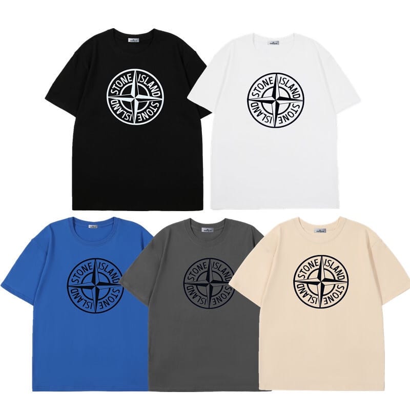 短袖, T恤 - HC807 顏色: 黑色 白色 杏色 水泥灰 克萊因藍 碼數: M L xl xxl 3xl Stone I
