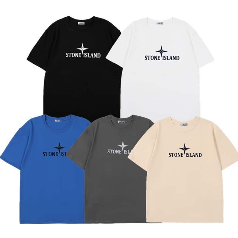 短袖, T恤 - HC806 顏色: 黑色 白色 杏色 水泥灰 克萊因藍 碼數: M L xl xxl 3xl Stone I