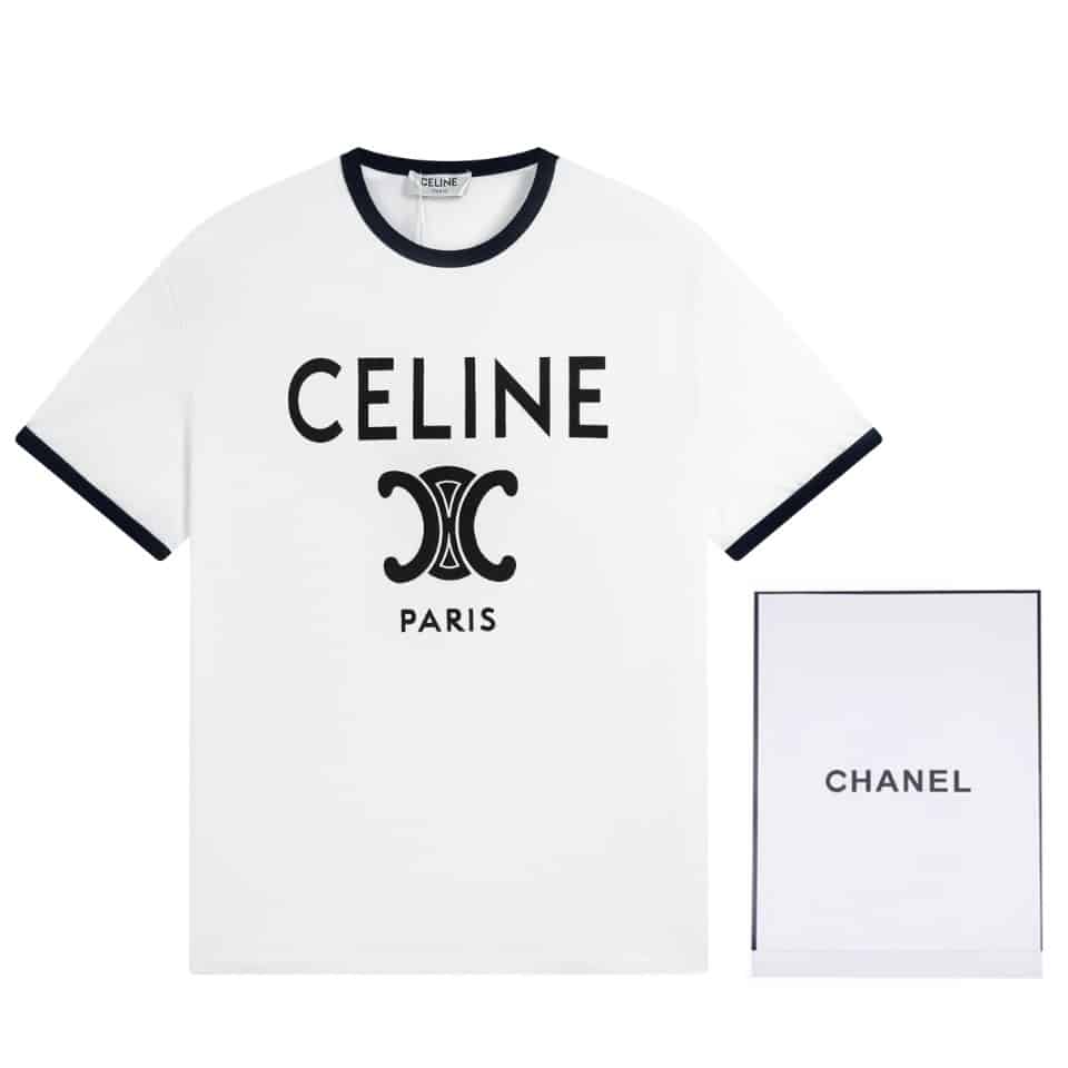 短袖, T恤 - BJK♥️CELINE 思琳凱旋門經典T恤短袖 獨家定織定染純棉料 柔軟舒適 前幅ＰＡＲＩＳ凱旋門徽標印花