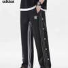 長褲, 衛褲 - FY150# ⚠️品控款✨Adidas 阿迪達斯三葉草金標側條紋紐扣闊腿直筒排扣褲✨ ⚠️小紅書各大平台爆款
