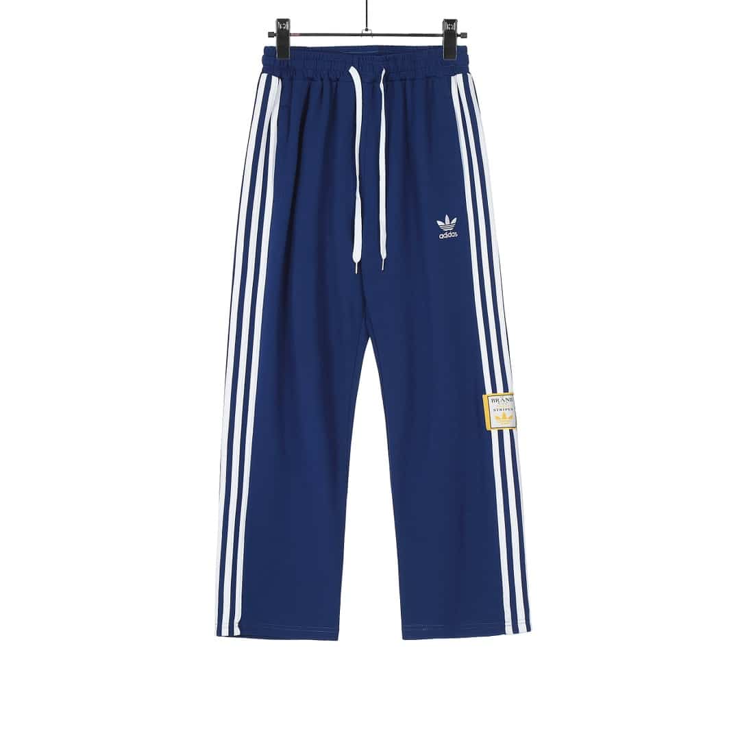 長褲, 衛褲 - XH H09 Adidas三葉草23ss經典基礎三道槓刺繡直筒闊腳長褲 面料是原廠進口天絲羅馬面料 手感透氣
