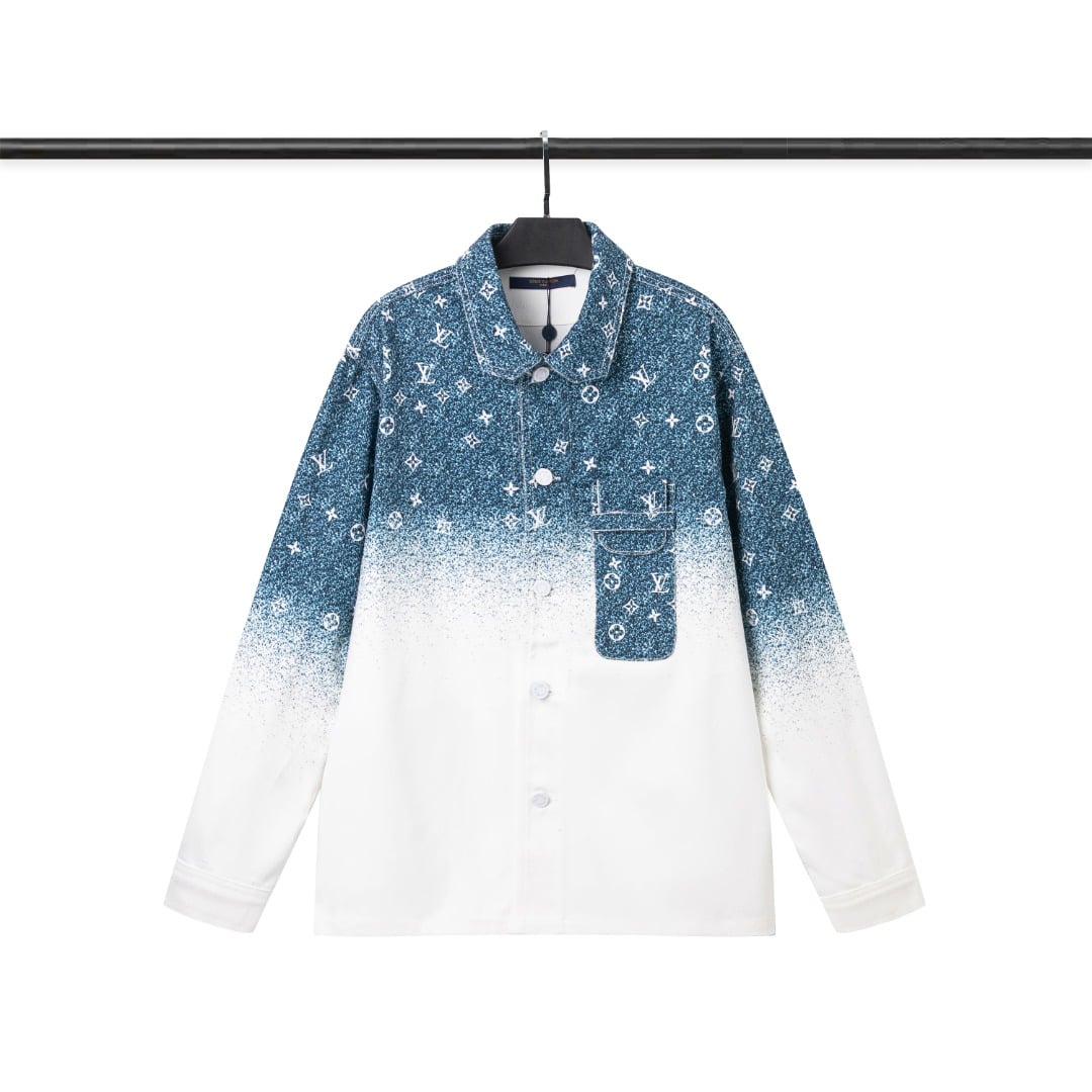 短褲, 棒球服, 夾克, LOUIS VUITTON, GUCCI, Burberry - WY6101# Louis Vuitton LV 路易威登 星空 滿星漸變 高品質 牛仔衣外套 （區別世面