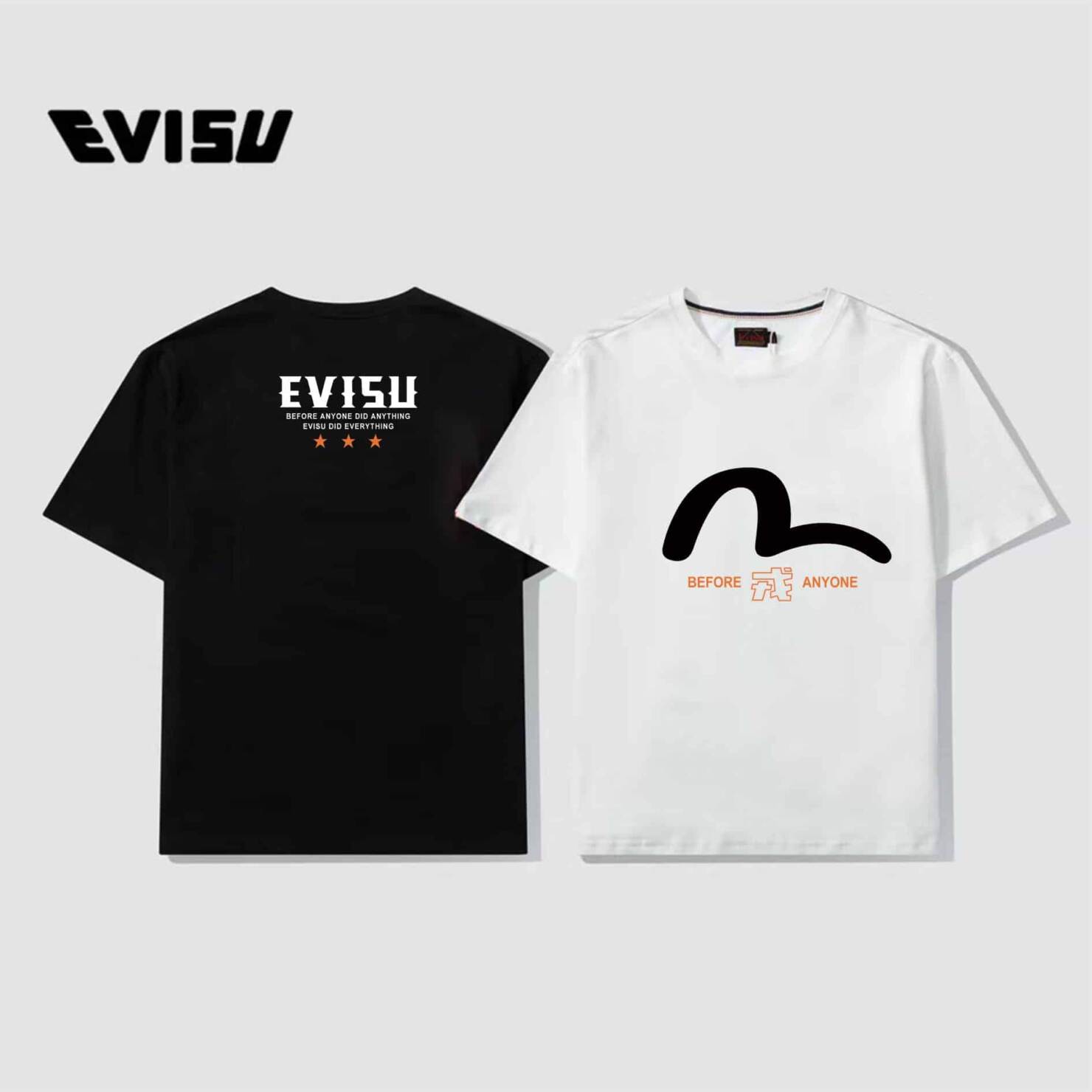 衛衣, 短袖, T恤 - XY:FS68  EVISU 福神新款花圖案小海鷗印花情侶短袖T恤 高端定製 品質請看實拍 衣服上你能看