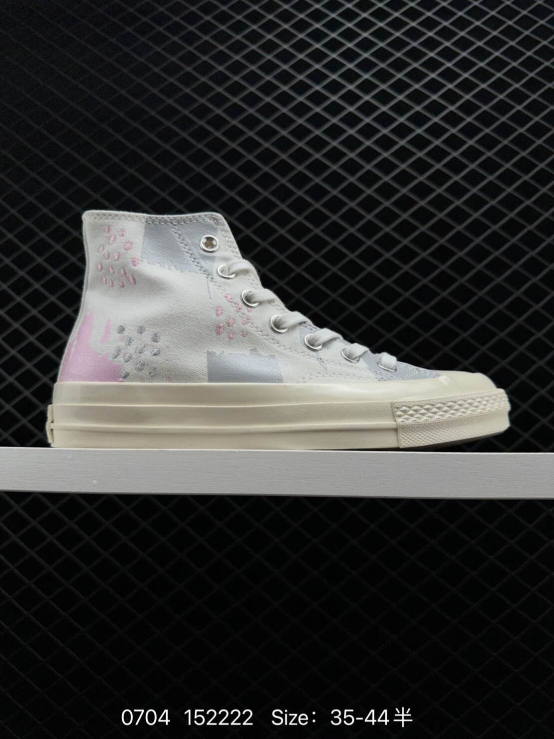 Converse Chuck Taylor Al Star 1970s, A04214C - 匡威 Converse Chuck Taylor All Star 1970s 防滑耐磨 高幫 休閒帆布鞋 女款 白灰粉 A04214C