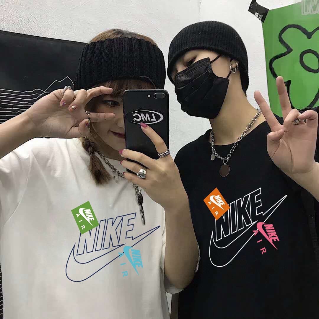 短袖, T恤 - 3# Nike耐克夏季新款情侶大勾子創意印花休閒圓領純棉短袖T恤 獨特的耐克大鉤子外加兩個創意小L