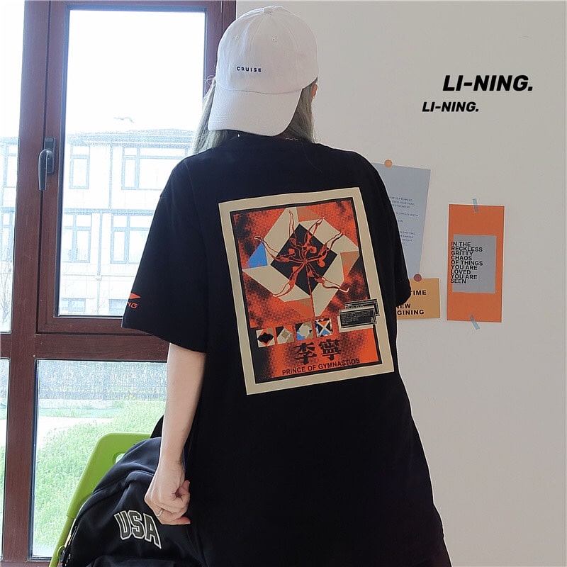 短袖, T恤 - 3# 李寧敦煌莫高窟時裝優秀款情侶T恤短袖 純棉精梳針織面料 手感細膩順滑 上身舒適 品質絕對OK
