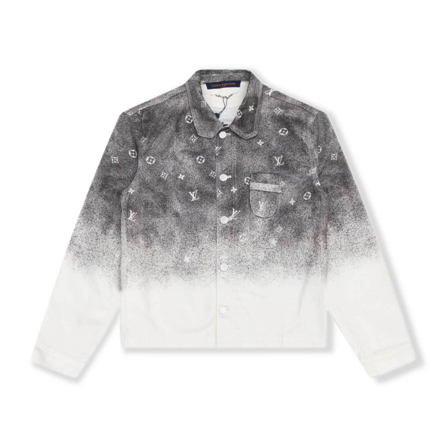 長袖, 襯衫, 短袖, 夾克, T恤, GUCCI, Burberry - FG Louisviutton 路易威登 星空漸變工裝長袖襯衫外套 面料採用牛仔布水洗刷色採用丹尼布塑造寬