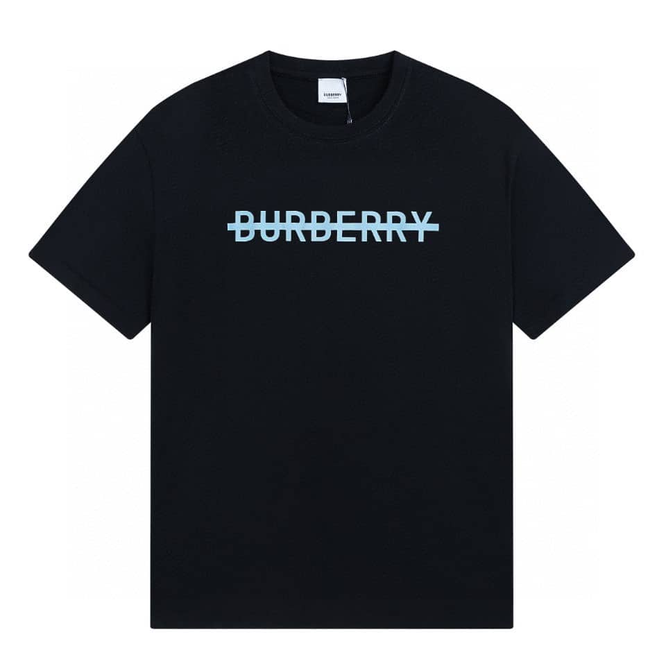 短袖, T恤, Burberry - JS K127# Burberry 巴寶莉BBR 23SS 經典胸前藍色字母印花短袖T恤 重磅260G定製3