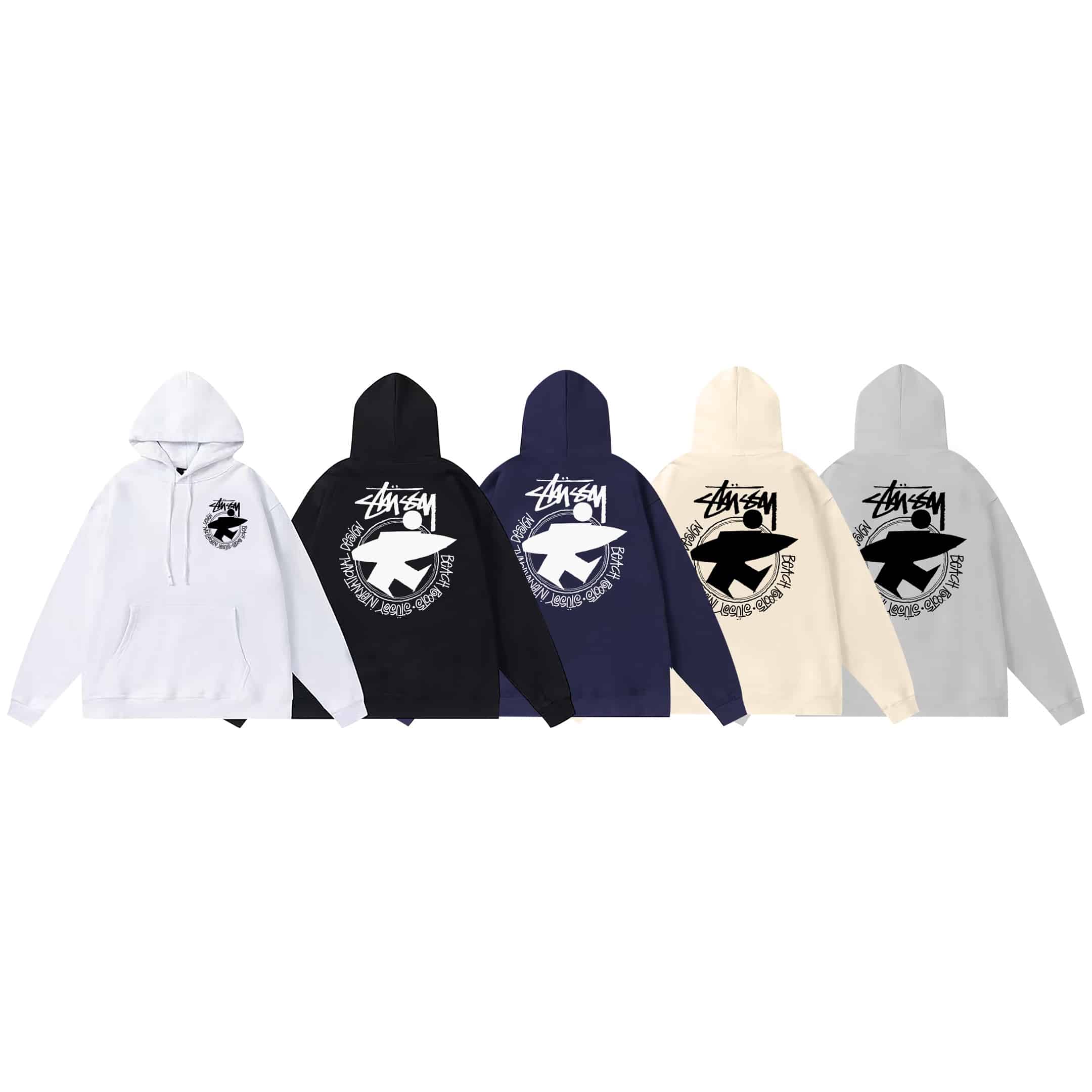 衛衣 - Stussy SS23 斯圖西後背沖浪板🌊印花連帽衛衣 現貨發售 男女同款 不起球不掉色 大毛