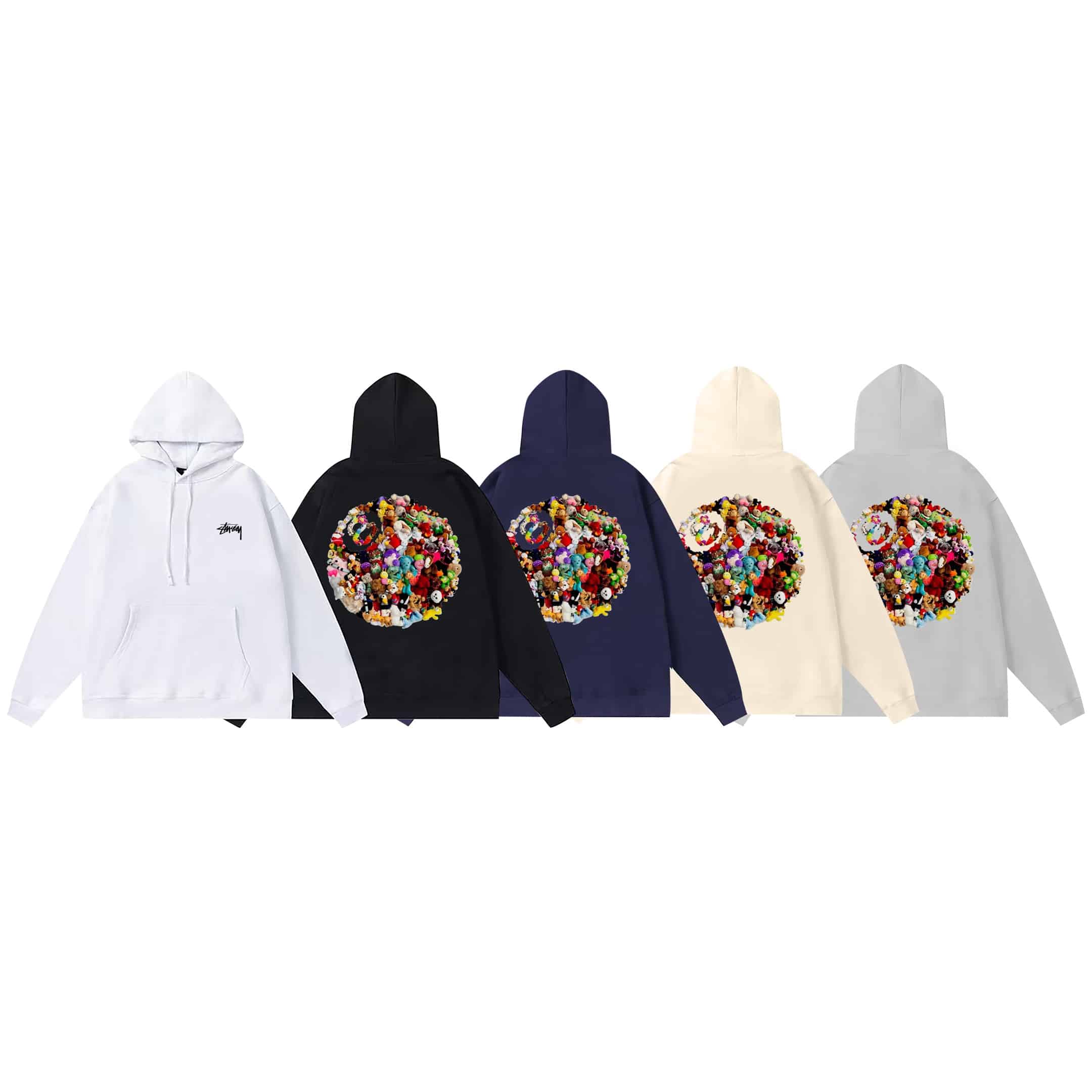 防曬衣, 衛衣, 短褲, 短袖, T恤, GUCCI, Burberry - Stussy SS23斯圖西玩偶8號球🎱印花連帽衛衣 現貨發售 男女同款 不起球不掉色 大毛圈