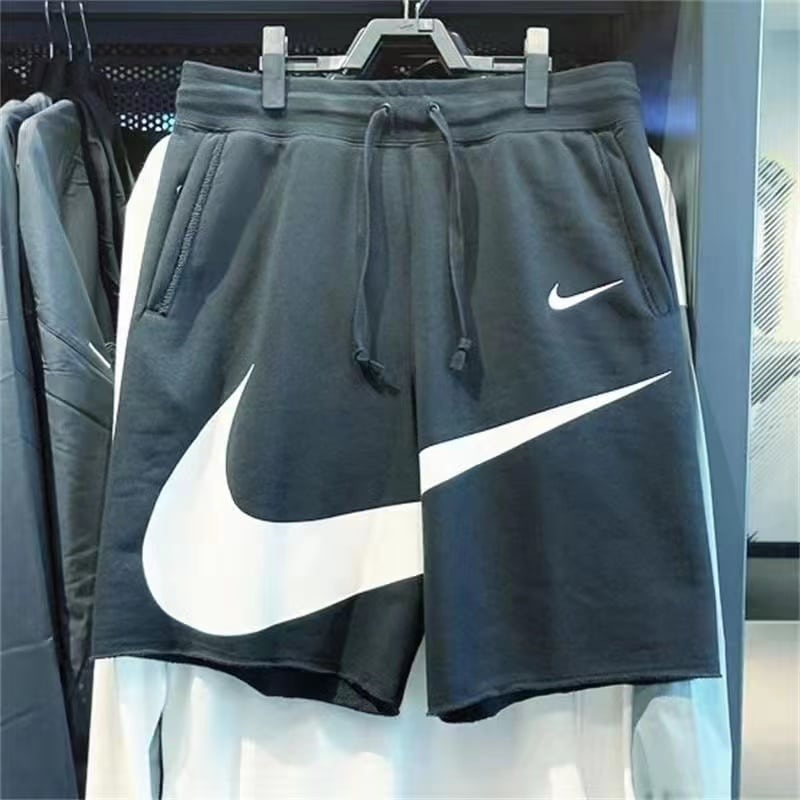 長褲, 短褲 - FY161 ⚠️小勾是刺繡 區別外面印花版本⚠️ 耐克Nike拼色大鉤大印花短褲💥 Nike耐克拼色大勾大印