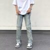 長褲, 衛衣, 短袖, 棒球服, 夾克 - 款號TYE40🌿 FOG FEAR OF GOD美式復古破洞微喇叭黑色牛仔褲男潮牌高街直筒顯瘦寬松褲子 小紅