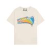 短袖, T恤, GUCCI - YES305 高端品質 獨家定製 lv音符刺繡字母logo圓領短袖 採用定織定染高克重原版面料 洗水完高達2