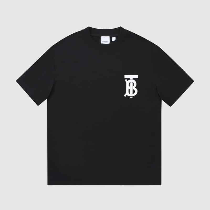 短袖, T恤, GUCCI, Burberry - YES802高端品質 獨家定製 巴寶莉Burberry 經典bt字母logo壓膠圓領短袖 採用定織定染高克重