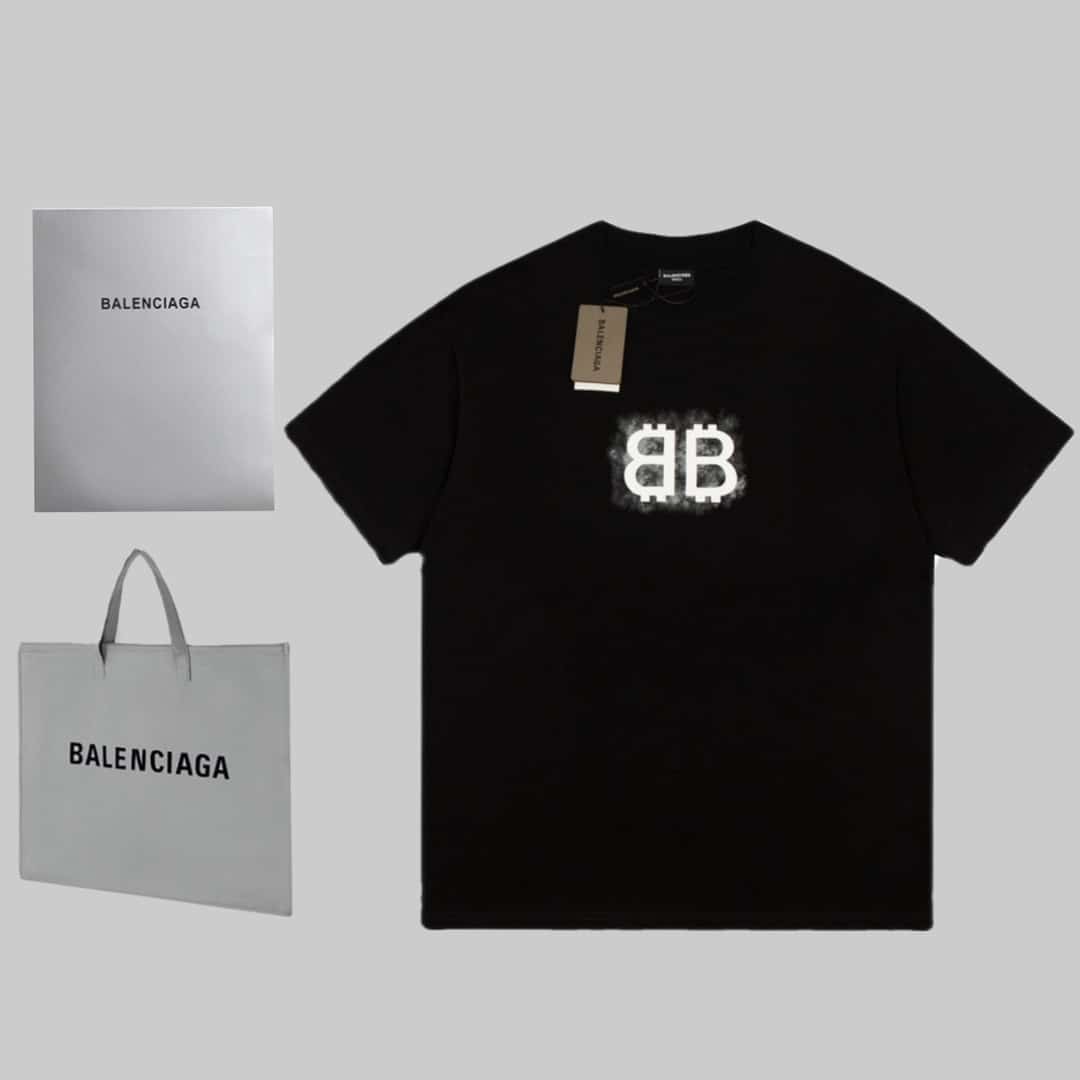 襯衫, 短袖, T恤 - BJK ❤ 高品質 Balenciga 巴黎世家2023SS 迷霧字母T恤 💫💫純棉柔軟面料 對色定染面料 高