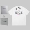 襯衫, 短袖, T恤 - BJK ❤ 高品質 Balenciga 巴黎世家2023SS NICE字母T恤💫💫純棉柔軟面料 對色定染面料