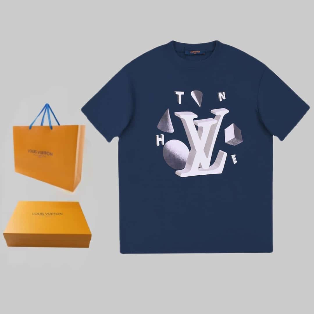 襯衫, 短袖, 夾克, T恤, LOUIS VUITTON - BJK ❤ LOUIS VUITTON 路易威登 23ss星球墜落圖案Logo印花金典短袖T恤 定製240克同