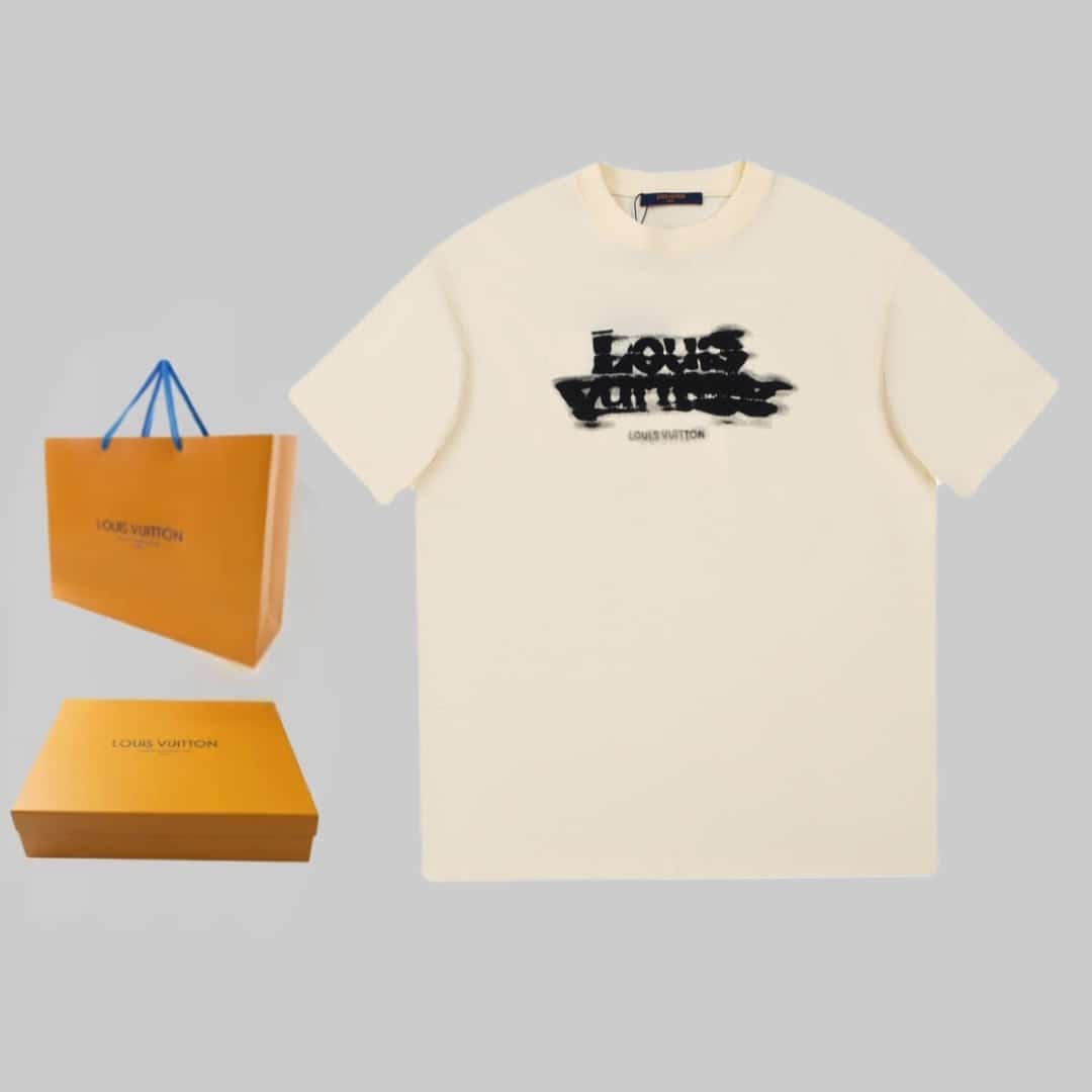 襯衫, 短袖, 夾克, T恤, LOUIS VUITTON - BJK ❤ 1V 路易23fw 幻影系列印花短袖。本款 T 恤取材柔軟針織100%純棉🎤以輕盈拉漿塑造正面 5