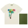 襯衫, 短袖, 夾克, T恤, LOUIS VUITTON, GUCCI - BJK Gucx 北面聯名合作款 多彩色印花標識 T恤短袖 A和G大膽探索聯名系列 織帶和GG字母交織圖案